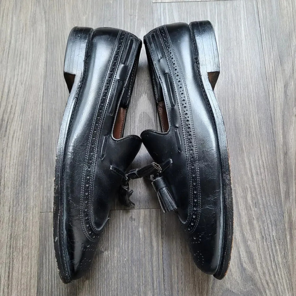 Allen Edmond Manchester Wingtip Loafer Dress Shoes Size 10 Black Tassel main image 4